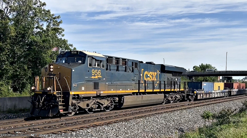 CSX 956 got side swiped.